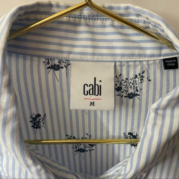 CAbi #5368 Whitney Shirt Blue / White Size MED - Picture 6 of 6